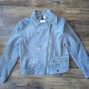 NWT Divided H&M suede moto jacket, size M